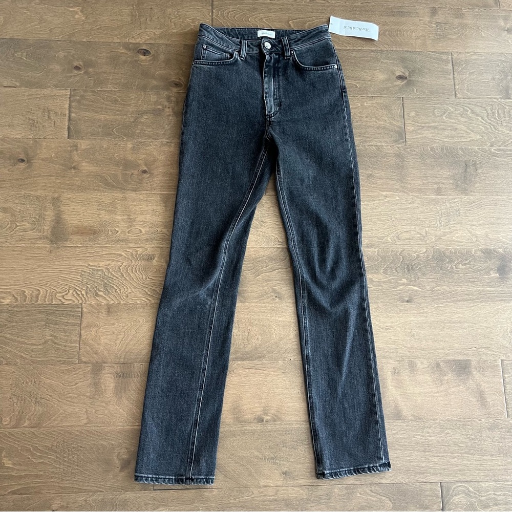TOTEME Grey High Rise Straight-Leg Jeans